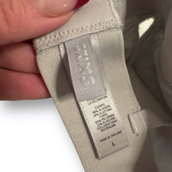 SKIMS Cotton Plunge Bralette Gray Size L NWOT - Picture 2 of 2